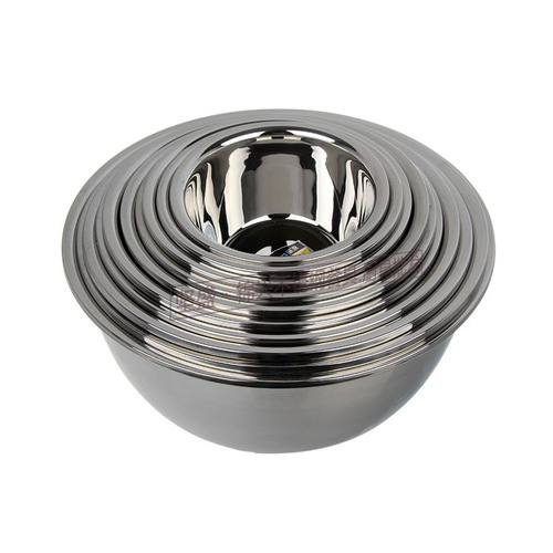 振源特厚欧式不锈钢调料缸无磁家用加深汤盆味斗套装10元商品批发