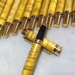 岱之檀 紅酸枝水波紋金絲楠 鋼筆 紅木兩用簽名筆商務禮品批發