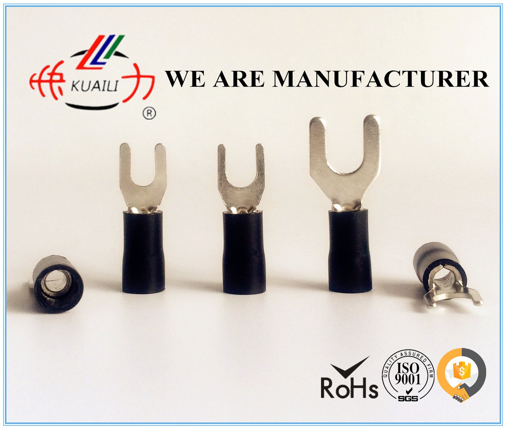 跨境亚马逊速卖通叉形预绝缘端头接线开口端子接头连接器（SNB)