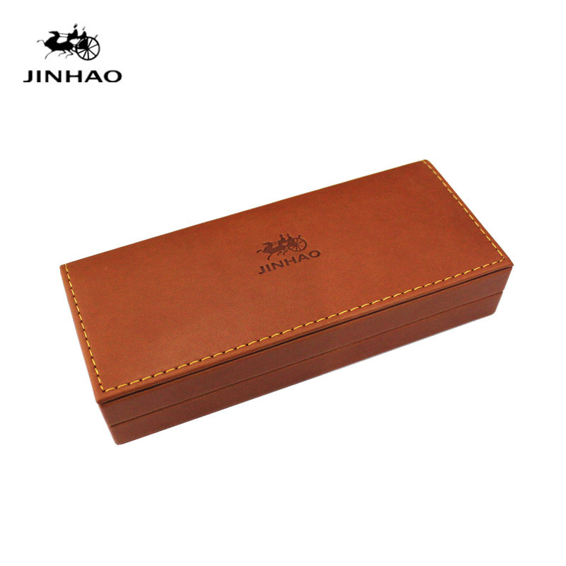 金豪163礼品钢笔盒褐黄色商务送人用厂家看可定做LOGO批发