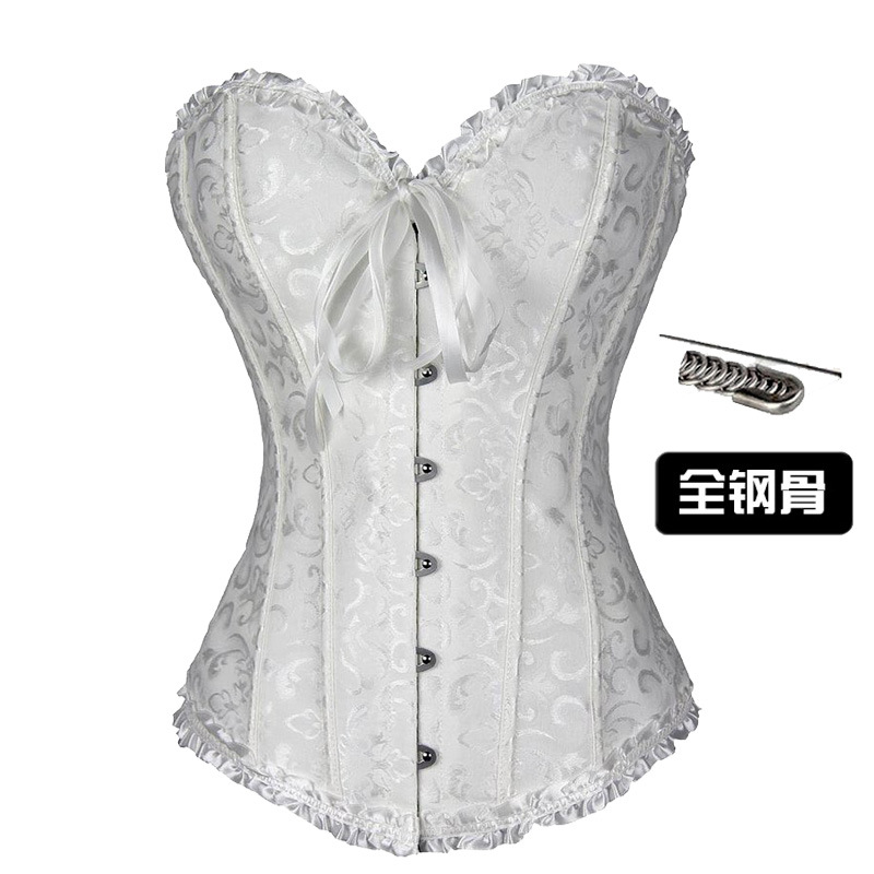 Corsé de corte europeo y americano ropa interior de boda corsé de hueso de acero fábrica al por mayor AliExpress corsé de suministro