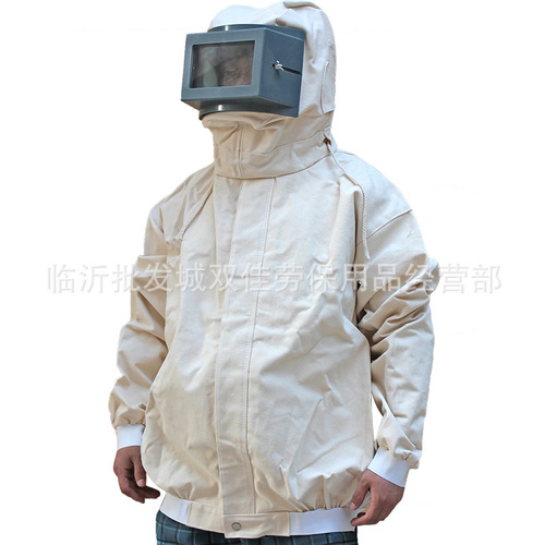 Abrasive sandblasting suit, sandblasting protective clothing, thick canvas paint suit, split sandblasting and polishing workwear, wear-resistant workwear