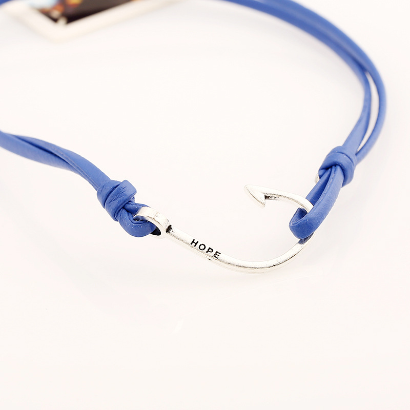 Nautical Navy Fishhook Alloy Bracelet Couple Fishhook Bracelet