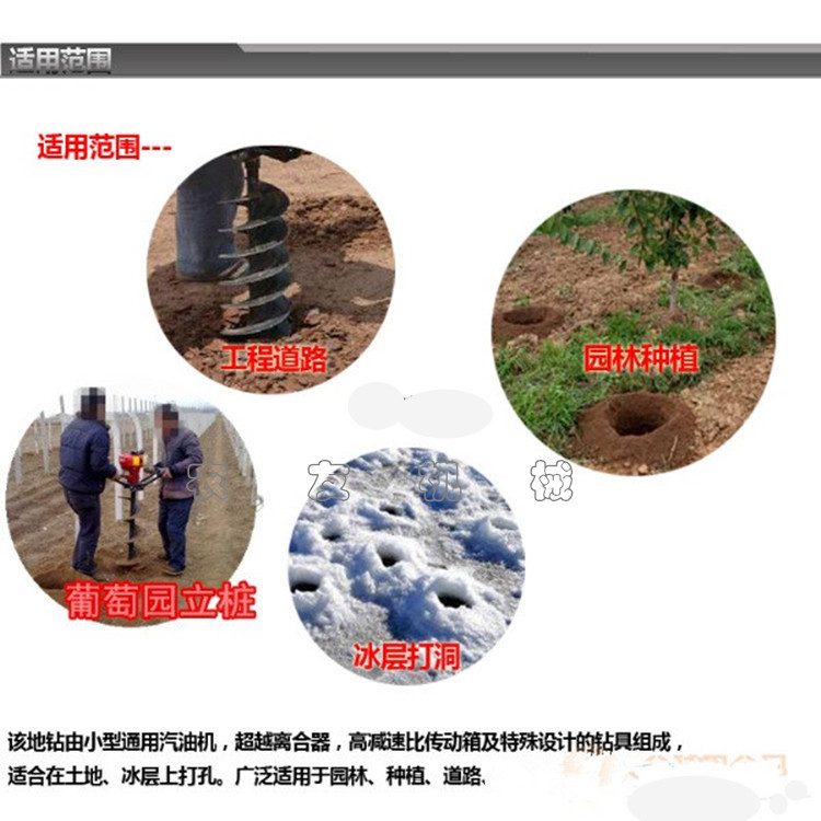 果园施肥打孔机 汽油挖坑机 植树挖坑机厂家图片