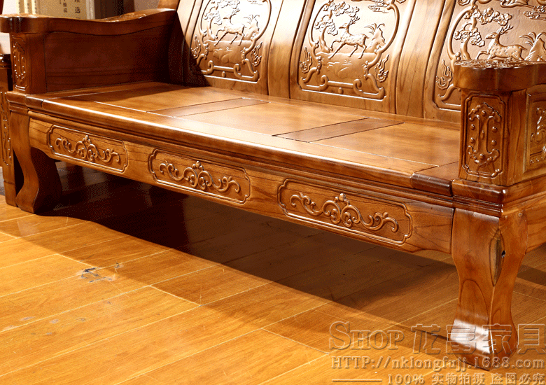 2016新款实木沙发 客厅实木组合沙发 古典实木沙发 苦楝木沙发331