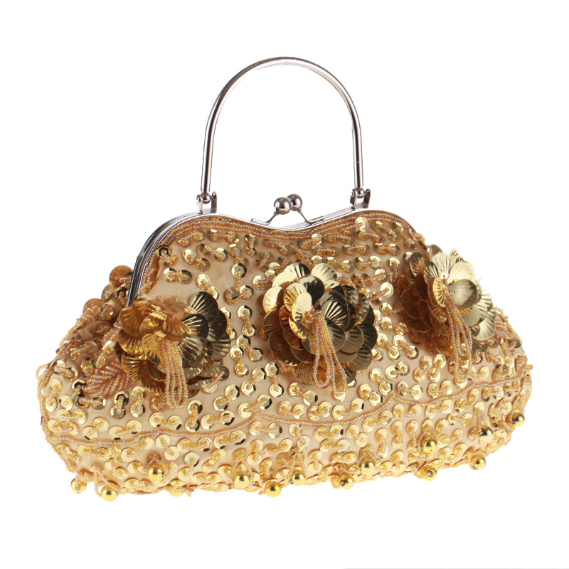Vintage Traditional Craft Handmade Dinner Bag Exquisite Beaded Bag Women's Handbag display picture 10