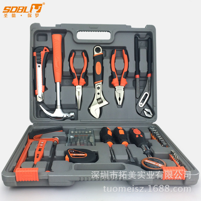 圣德保罗礼品型工具SD-010钳螺丝刀扳子锯齿43件套工具组合套装