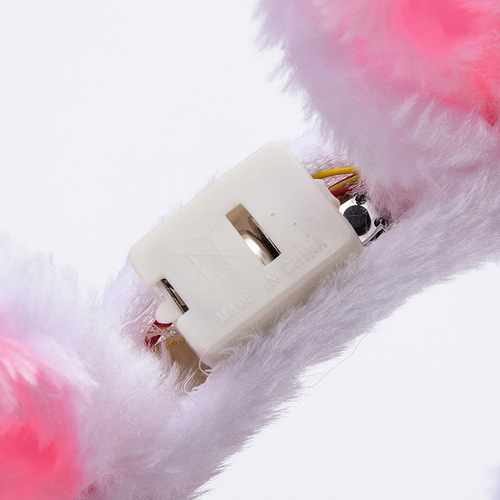 Luminous plush bunny ears headband headband glitter headband concert party party luminous headband wholesale