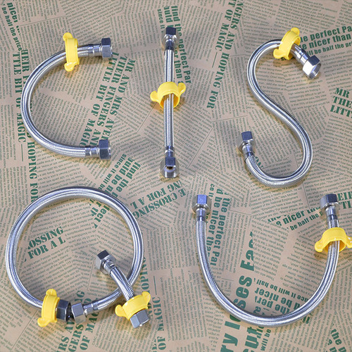 304 stainless steel explosion-proof single cold water faucet water inlet hose toilet water heater double head water metal braided pipe
