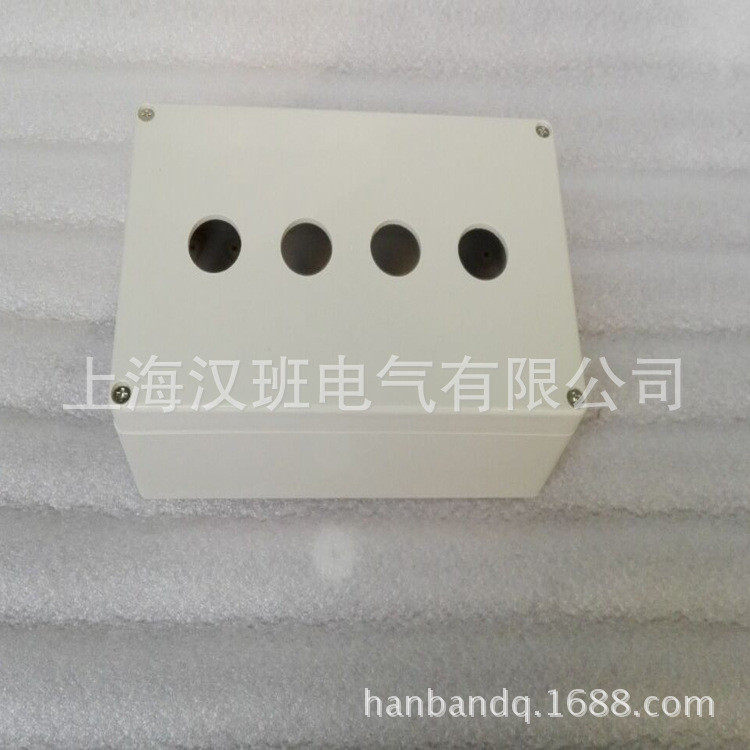 4眼单排塑料按钮盒防水开关控制盒设备急停启动操作盒信号灯外壳