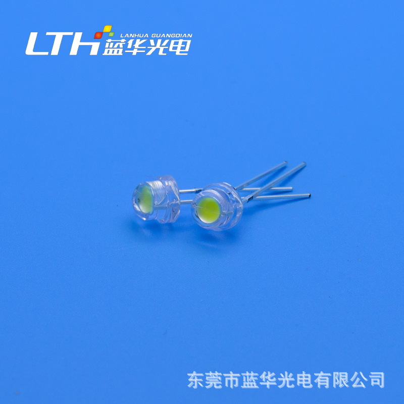 专业生产5MM草帽白光led灯珠 高亮度低光衰 灯饰专用发光二极管