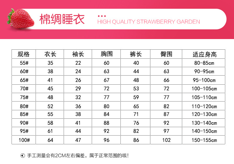 尺碼表