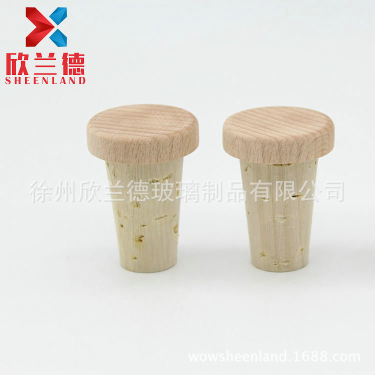 天然软木塞  榉木盖软木塞 榉木盖天然木塞