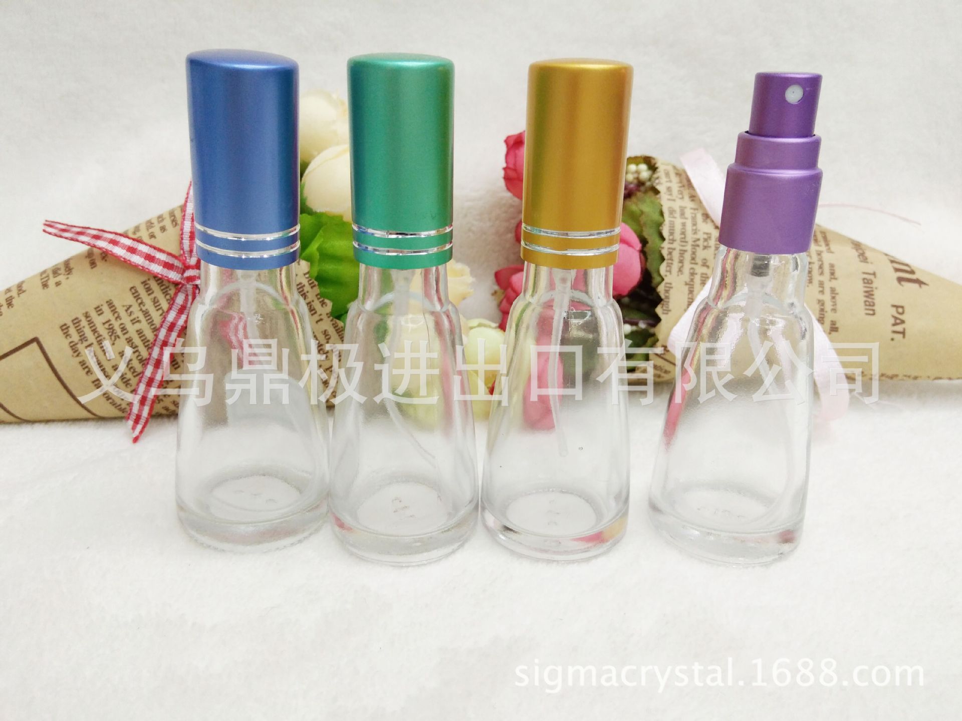 厂家直销FX159彩色喷头香水瓶玻璃 10ml玻璃香水瓶现货 畅销瓶