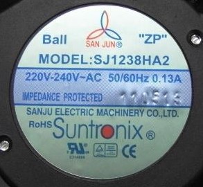 三巨风扇SJ1238HA2BAL/T滚珠交流散热风扇220V