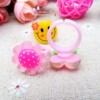 Children's cartoon multicoloured ring, plastic resin for kindergarten, Birthday gift