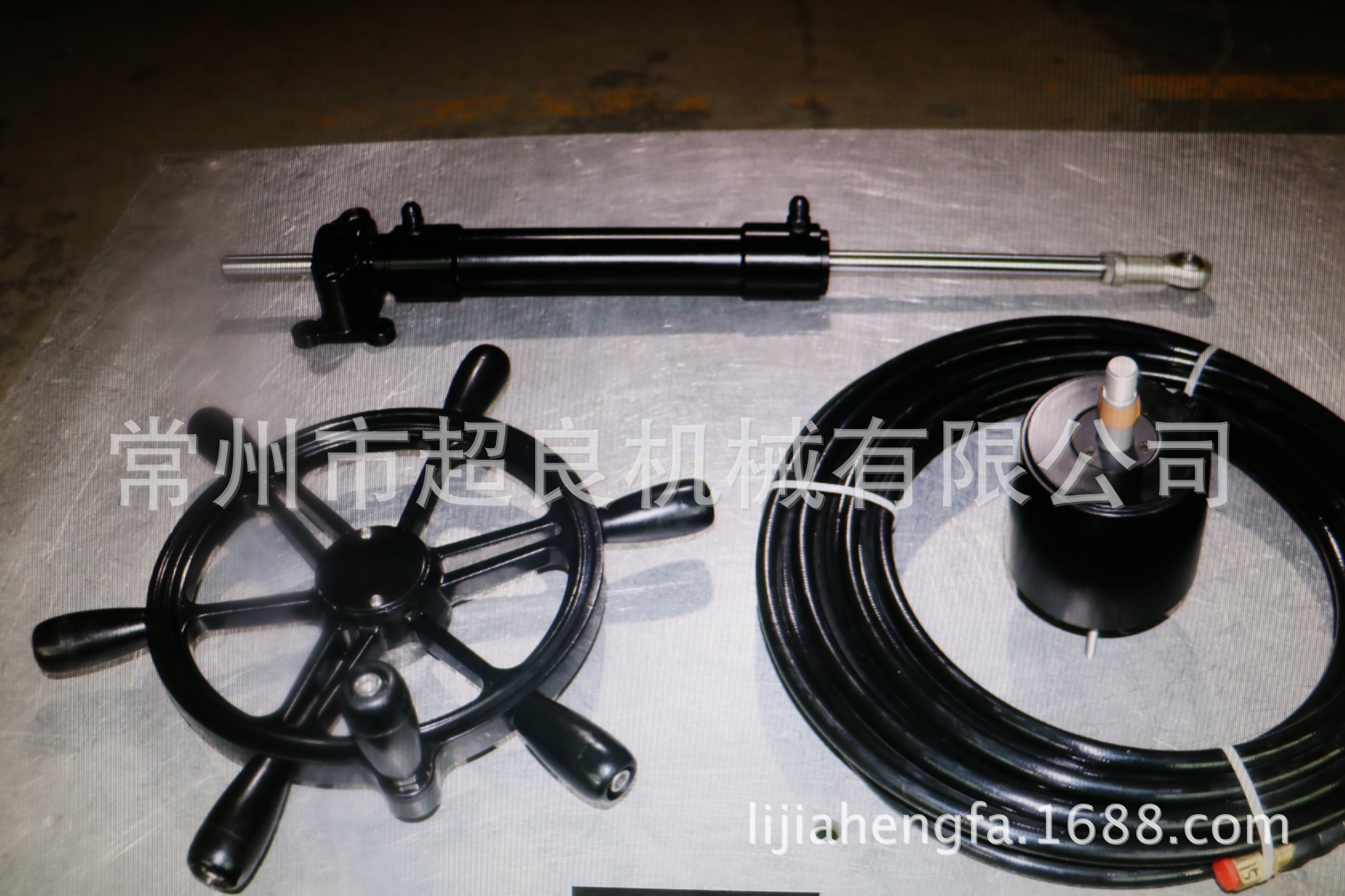 工业转向液压舵机观光快艇用不锈钢方向盘机械液压方向机配件