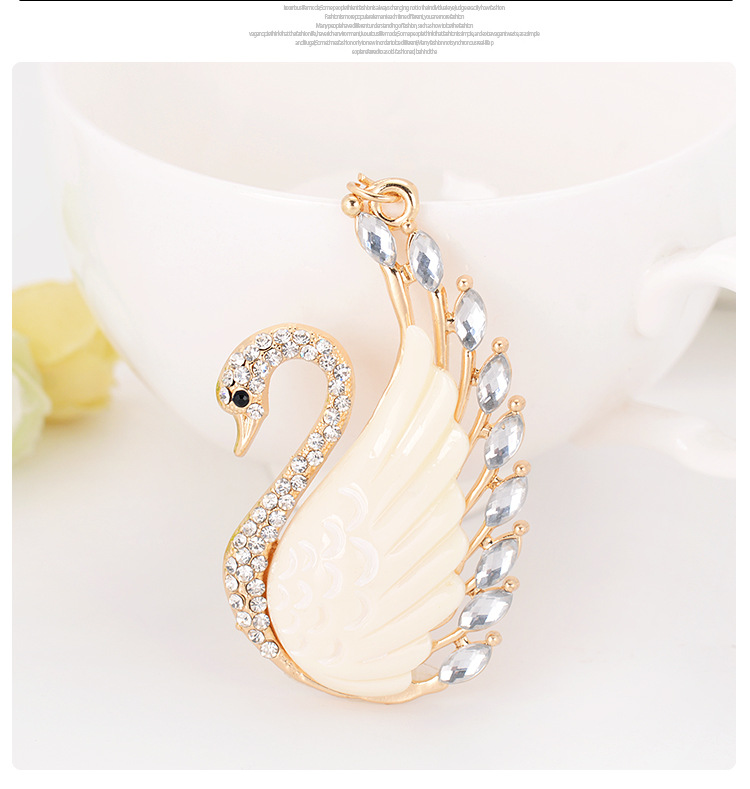 Cute New Style Alloy Swan Women's Bag Pendant Keychain display picture 5