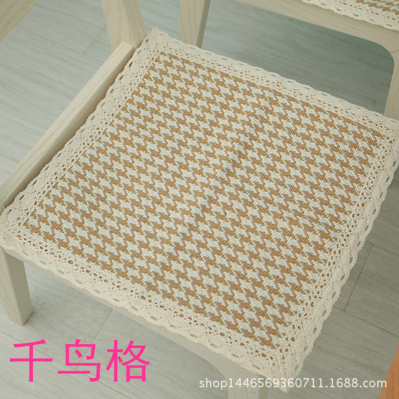 summer Office Flax Chair pads Fabric art chair Seat cushion non-slip Chair pads The old coarse cloth Sofa chair Seat cushion