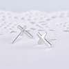 Fashionable earrings, glossy trend accessory, silver 925 sample, Korean style, wholesale