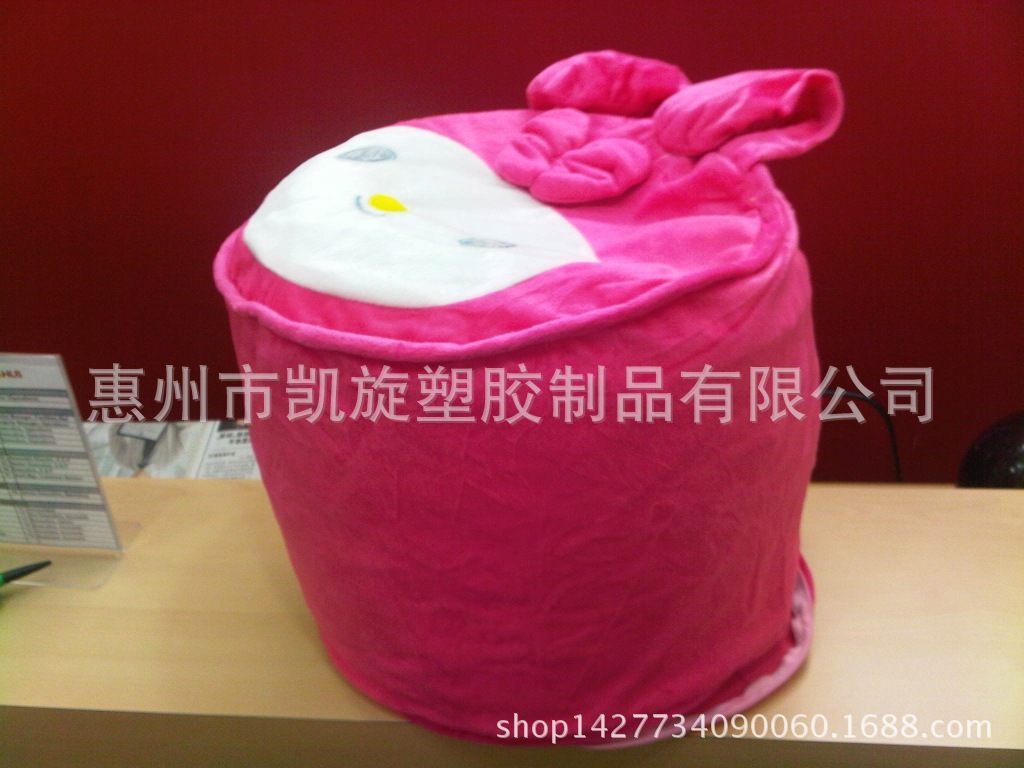 Factory pvc inflatable flocking mat travel inflatable three-legged stool inflatable flocking triangle mat