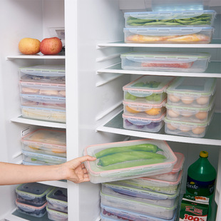 Kitchen refrigerator sealed fresh-keeping box frozen dumpling box rectangular sealed box fruit storage box lunch box 330g