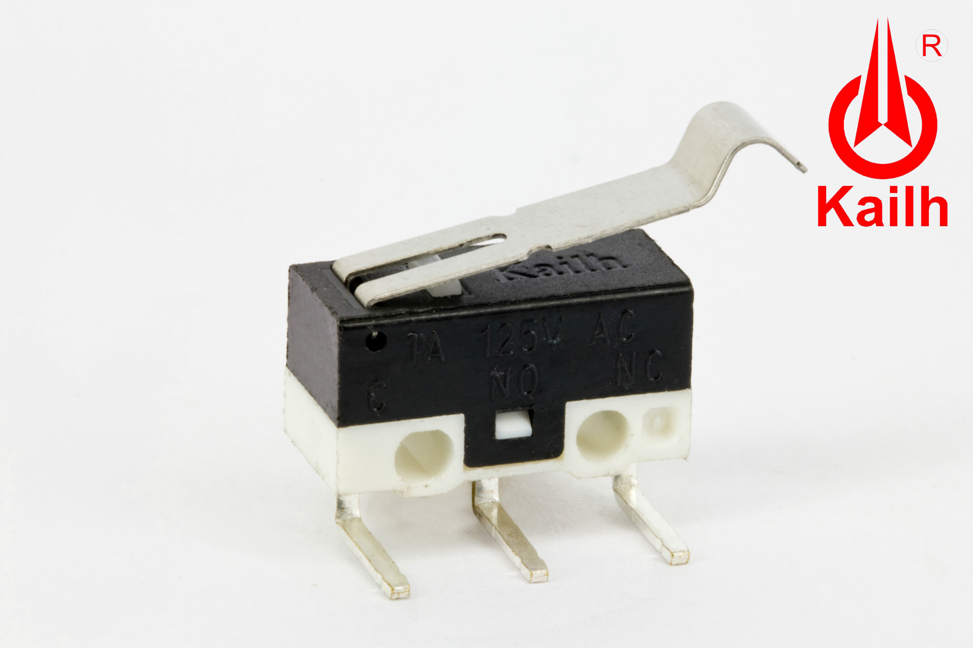 凯华kailh  带压柄微动开关 弯脚微动 压柄长度可选 有不弯脚