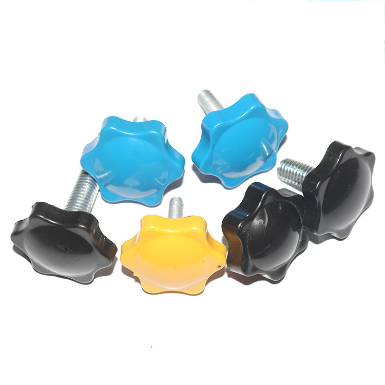 梅花头25#M6*16手拧螺丝塑料头螺丝包胶六角螺栓六角胶头手拧螺丝