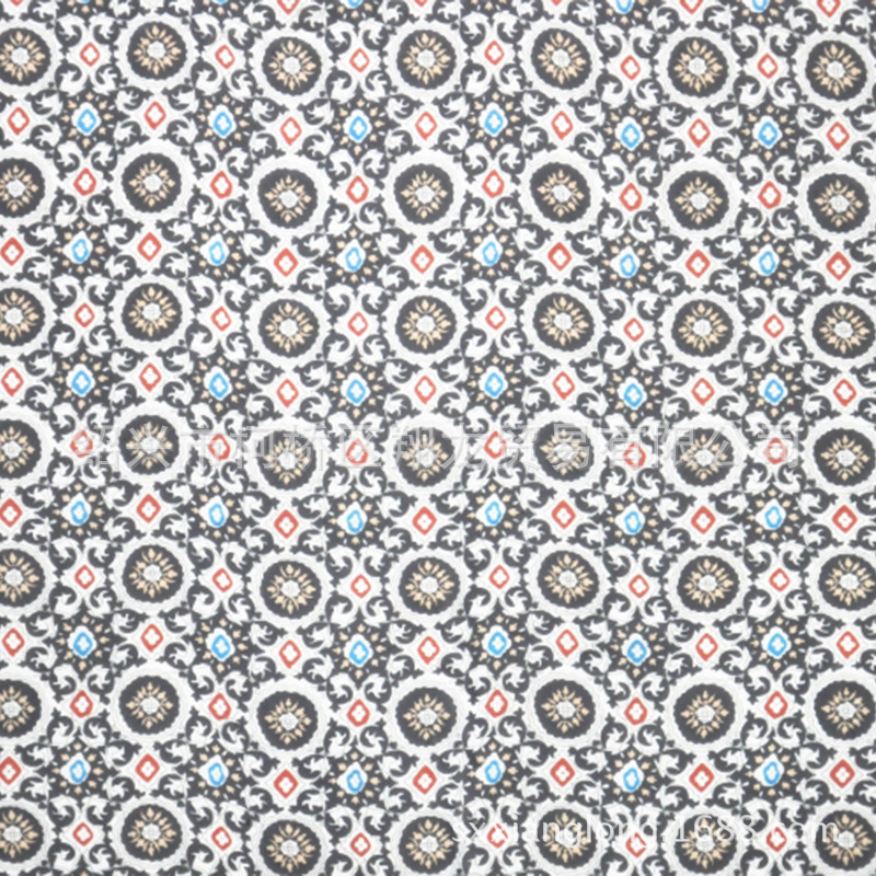 【翔龙印花 XL798】复古印花飘逸女装雪纺面料