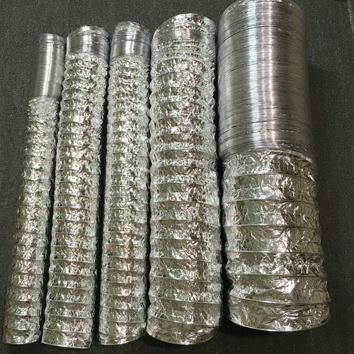 Double-layer aluminum foil steel wire duct, fireproof and high-temperature resistant flue pipe, exhaust ventilation hose, 50-200