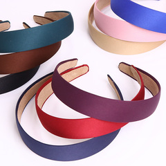 Korean style retro simple wide-brimmed hair hoop practical solid color fabric hairpin headband hair accessories headwear jewelry wholesale