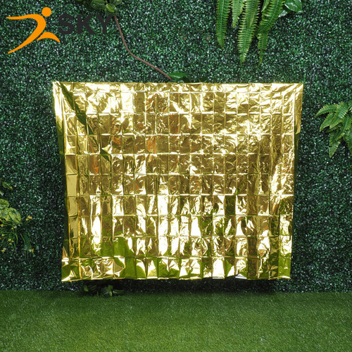 PET aluminum film anti-loss thermal insulation blanket 140x210cm emergency first aid blanket gold and silver two-color disposable radiation protection blanket