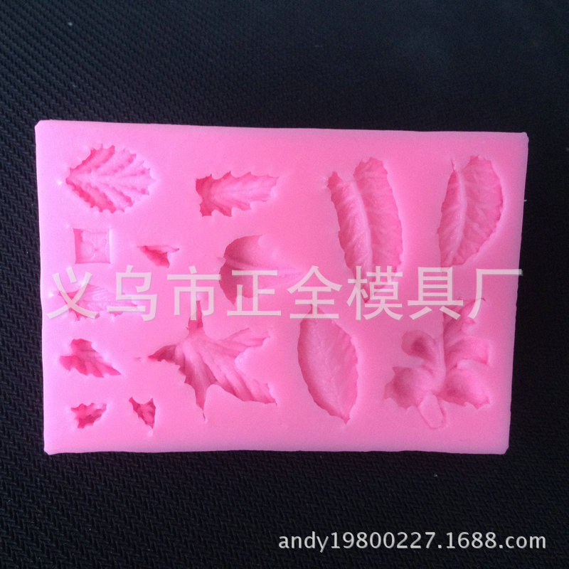 Sugar Silicone Leaves Set Decoration Mold Simulation Leaves Decoration Accessories Chocolate Clay Soft Pottery Mold