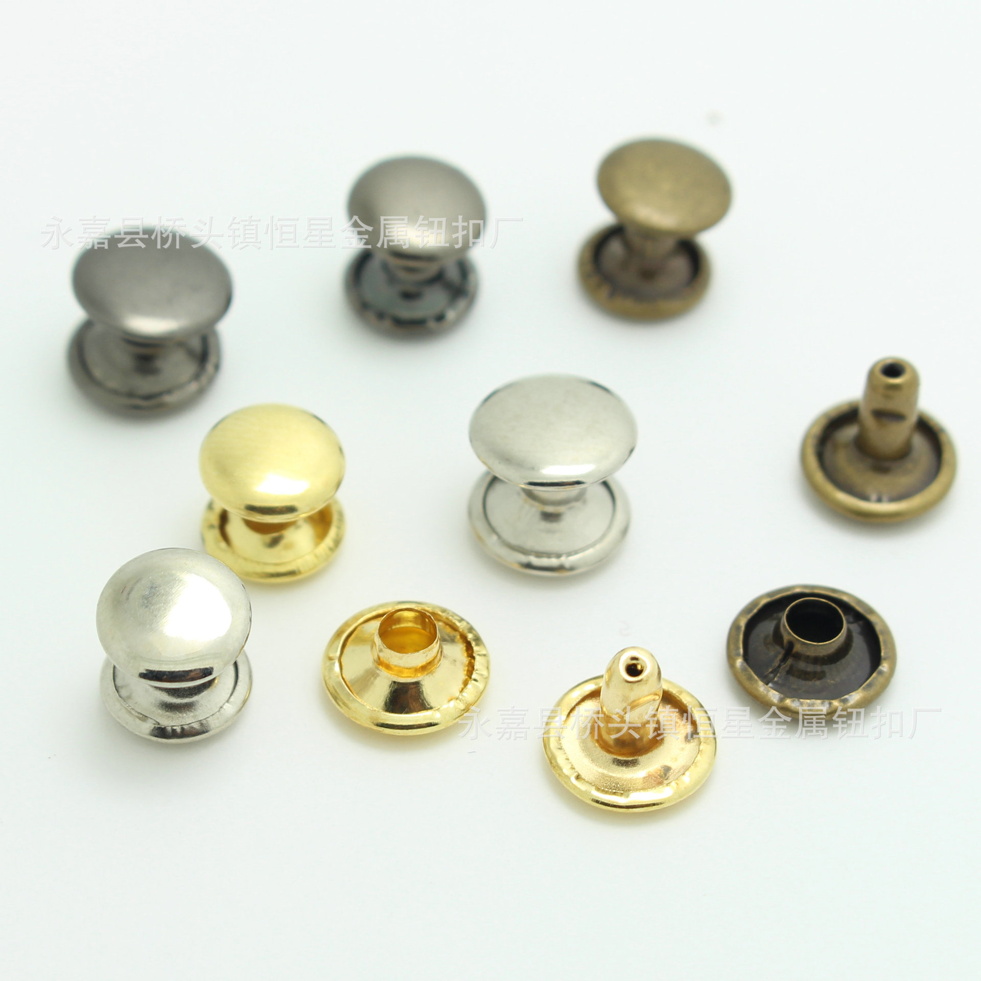 金属纽扣双面铜铆钉衬衫牛仔裤腰带背包夹克帽子装饰辅料配件扣子