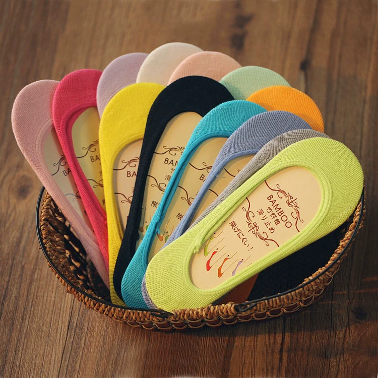 Taobao Tmall Популярные летние силиконовые Нескользящие невидимые женские Носки ярких цветов с мелким ртом, короткие женские носки оптом