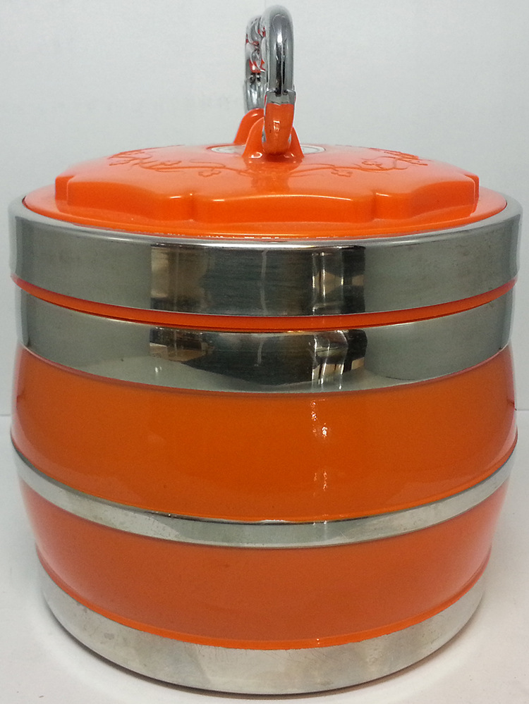 Factory direct sales of stainless steel inflatable insulated lunch boxes, portable insulated buckets, multi-functional household multi-layer lunch boxes detail image 3