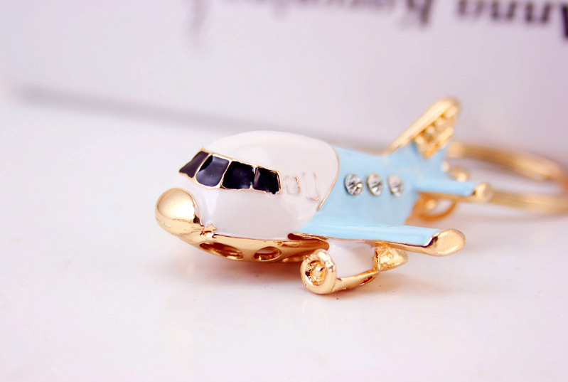 36g Weight Alloy, Metal Material Constellation Pattern Unisex Gender Coffee, Red, Blue, Black Color Korean Creative Cute Civil Aviation Small Aircraft Model Metal Keychain Wholesale 6