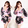 Japanese style printed Cherry Blossom kimono suit seduce women sexy sex pajamas ethnic household clothes factory di