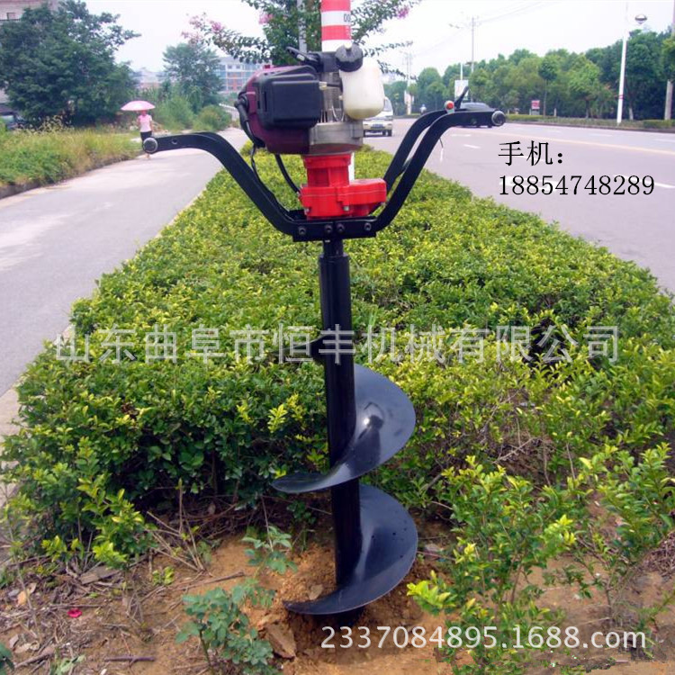 恒丰专做优质汽油机动力手提式种树挖坑机