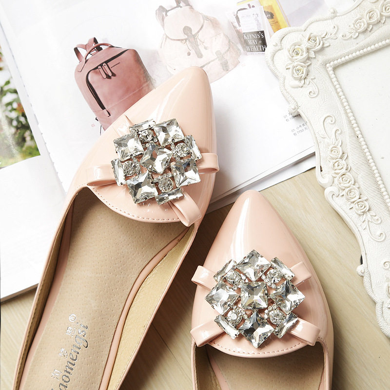 Dép sandal nữ bít mũi nhọn đính đá, đế bằng — A1-8 Màu mơ, Màu hồng A1-8, Màu tím A1-8, Màu đen A1-8 chi tiết 25