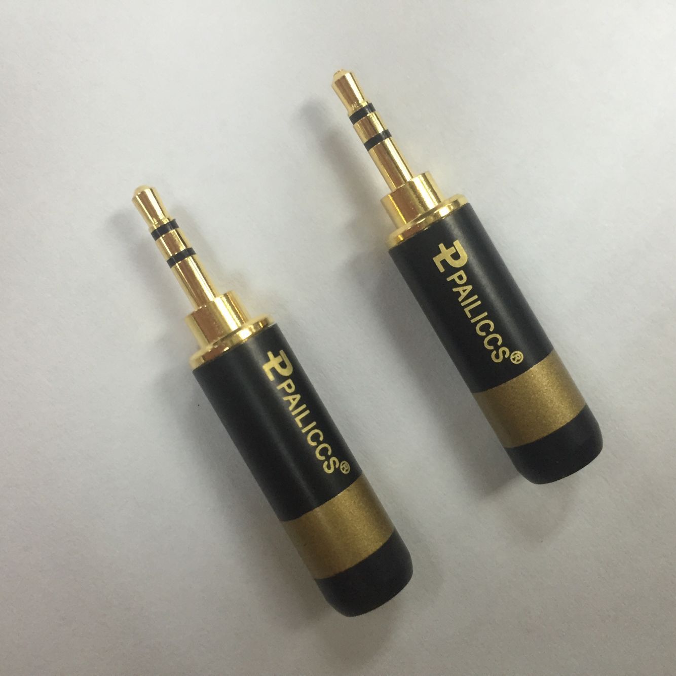 百威土豪金2.5立体带线夹插头/百威2.5立体焊接插头/2.5立体