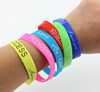Silica gel bracelet, fashionable hair rope with letters, 12mm, wholesale