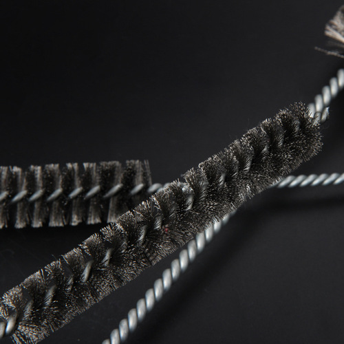 Pipe brush, rust removal and deburring, stainless steel handle brush, pipe brush, industrial nylon brush