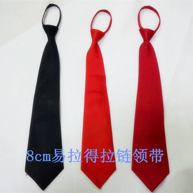 Фабрика прямой взрослый галстук на молнии 43 см легко вытащить команду галстук безопасности военной подготовки галстук черный