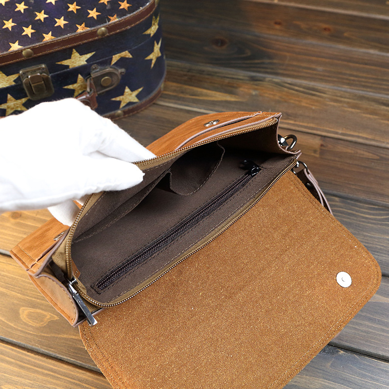 Square Shape Men's Solid Color Pu Leather Magnetic Buckle Long Wallets