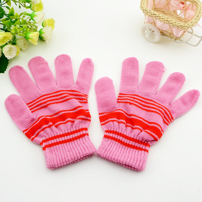 秋冬季服饰毛线针织手套 保暖中性户外全指五指 半指魔术手套特价|ms