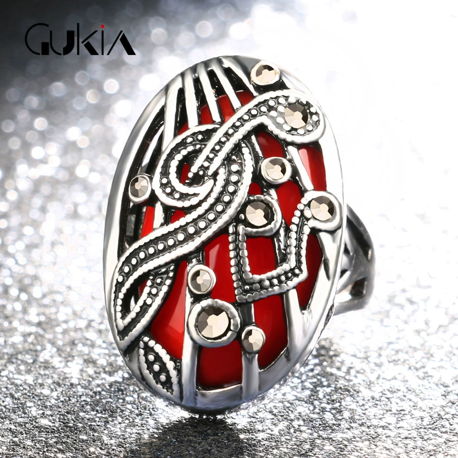 Carved design retro ring, accessory, boho style, European style
