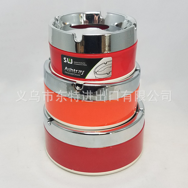 Factory direct sales of stainless steel rotary seal ashtrays, colorful gift ashtrays for bars, hotels and KTVS detail image 2