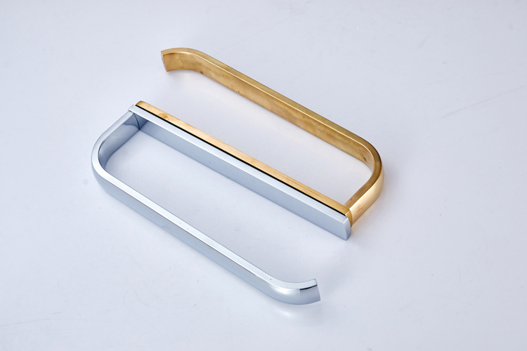 欧贝洁具加工厂全铜欧式复古毛巾架单杆镀铬卫浴五金挂件亮银色电