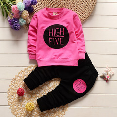 Girls' clothing 0-1 year old baby girl set 2-3 years old half-year-old 6 infant and children spring and autumn clothes